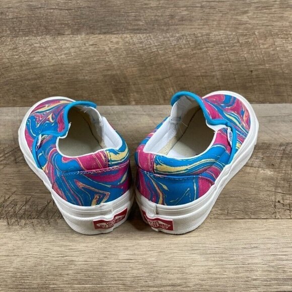 VANS Classic Slip On Anaheim Factory Og Marble Blue/Pink Shoes Womens Sz 5.5 NEW - Picture 5 of 9